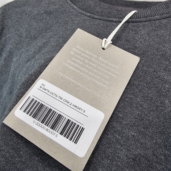 Everlane Sweatshirt Mens Grey Track Pullover Uniform Heathered Crewneck - Picture 10 of 13